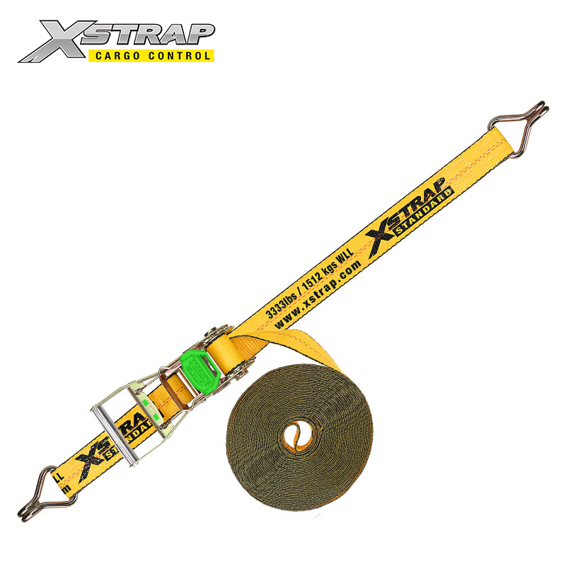 61730-Trinquete de palanca larga de 2 pulgada con abrazadera de correa y Ganchos de alambre