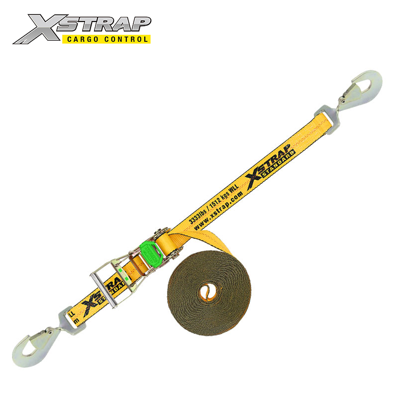 61731 Camiseta de mango de 2 pulgada de larga duración con abrazadera web - Ganchos de ondulación plana retorcida