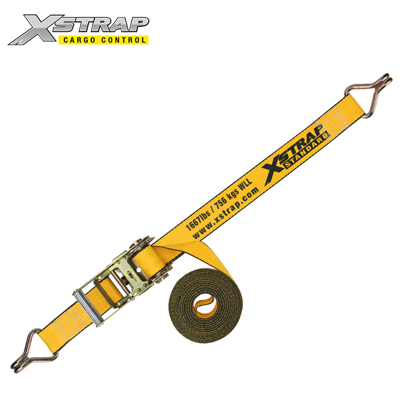 617333-2 pulgada correas de trinquete de mango estándar con Ganchos J