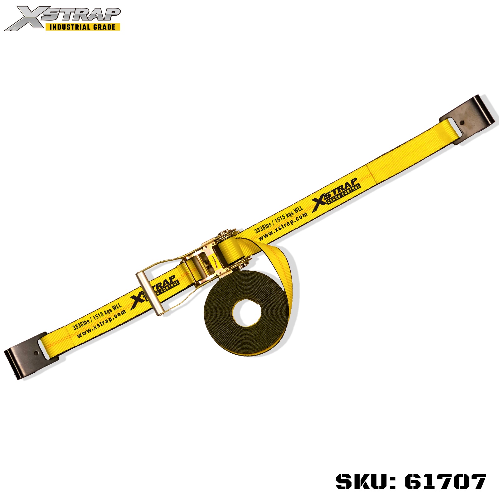 Xstrap 61707 Correas con hebilla de trinquete con mango ancho y largo de 2