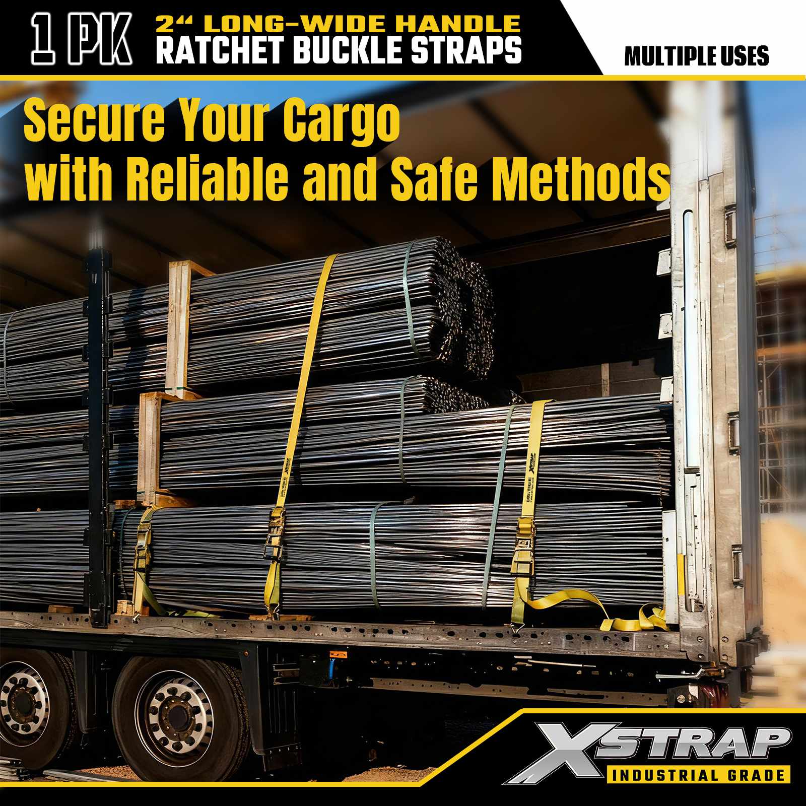 Xstrap 61711 Correas de hebilla de trinquete con mango ancho de 2