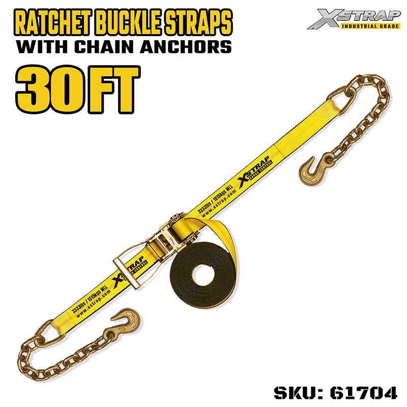 Xstrap 61704 Correas con hebilla de trinquete de mango largo y ancho, 2