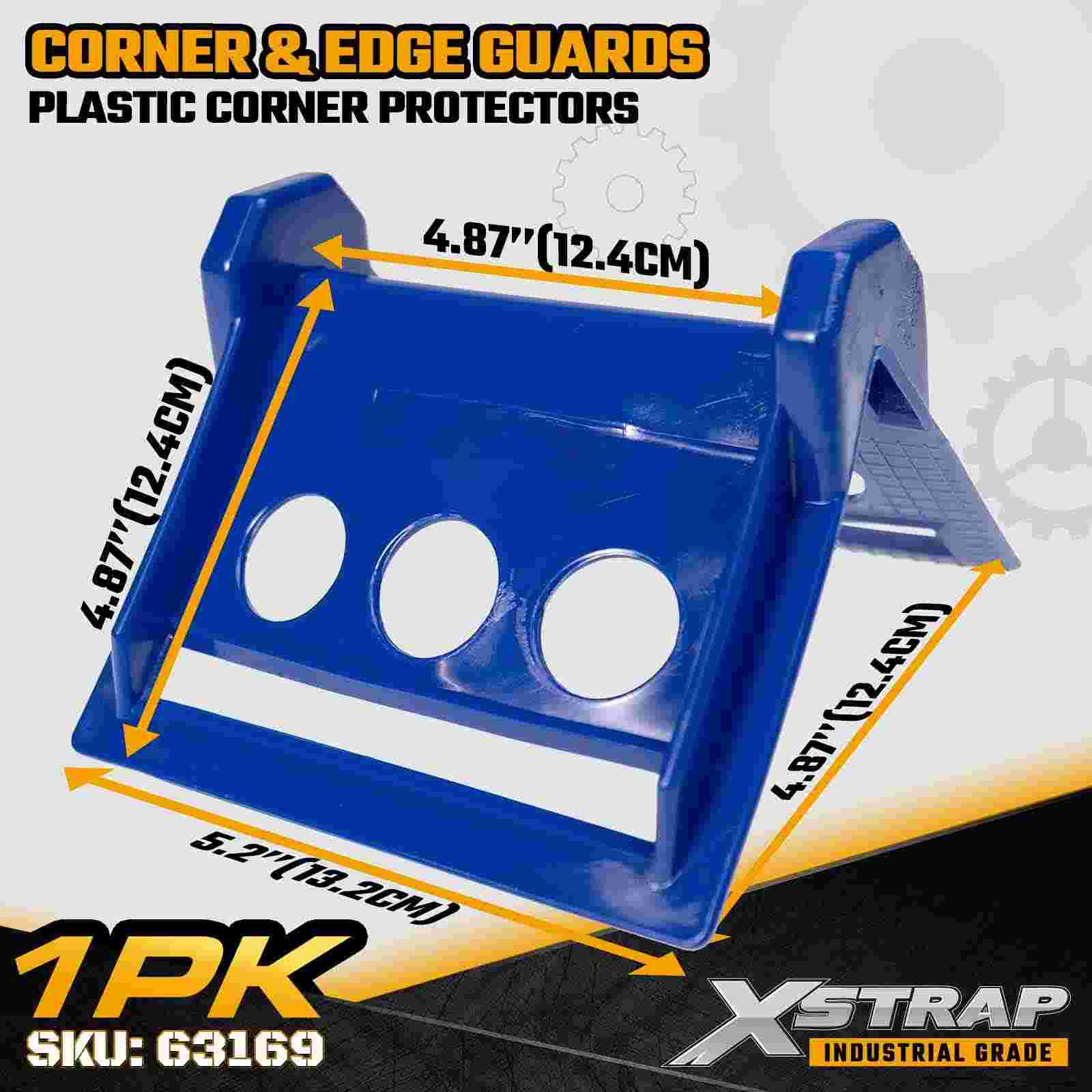 Xstrap 63169 Protectores de esquinas de polímero de alta densidad para correas de cincha de hasta 4