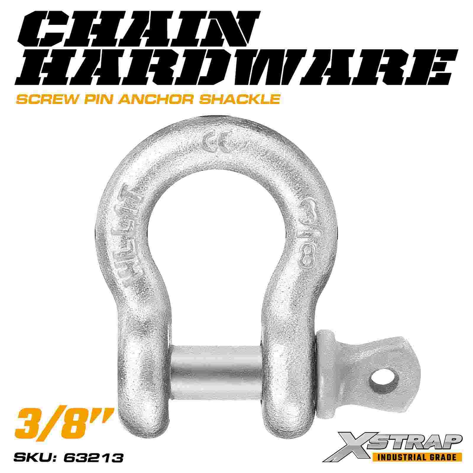 Xstrap 63213 Grillete de anclaje con pasador de tornillo de 3/8